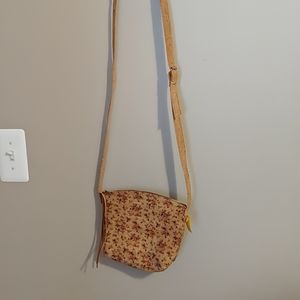 NWT Portuguese Cork Crossbody with rosebuds